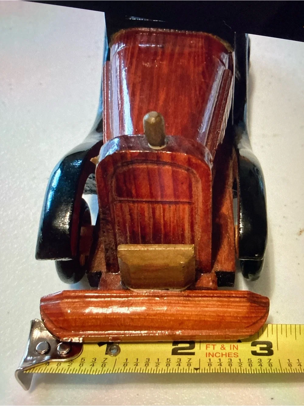 Vintage-Style Wooden Toy Classic Car Two- Seater Convertible